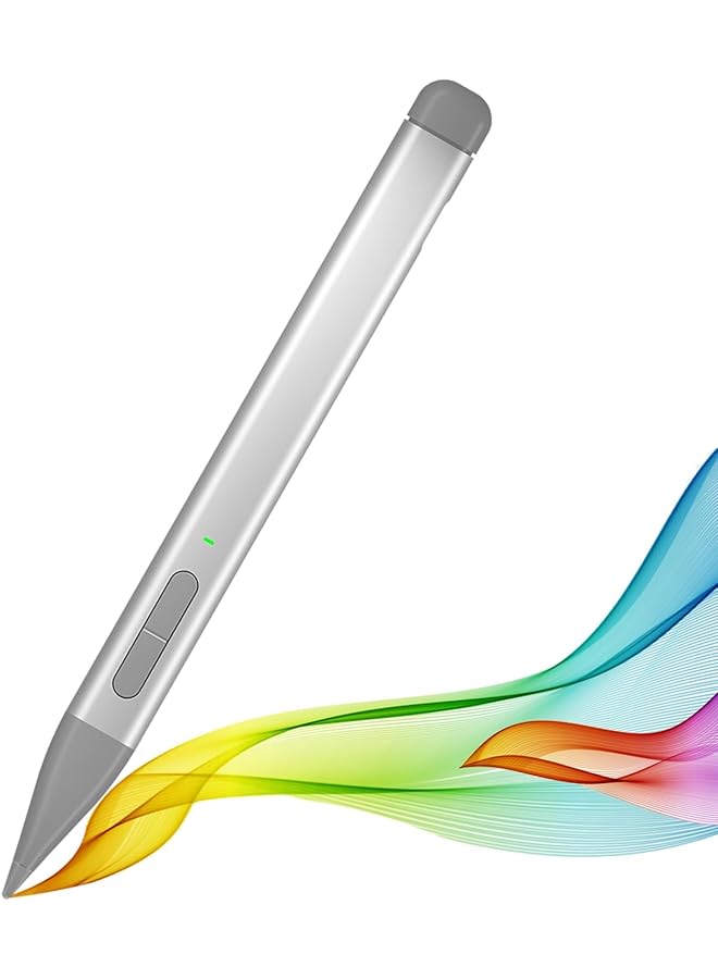 إيروريكس قلم Slim Pen 2 لجهاز Microsoft Surface مع ممحاة ضغط 4096 ومانع لمس راحة اليد بزر الفأرة الأيمن لجهاز Surface Pro 11 و10 و9 و8 و3 وX وSurface Go و3 و1 وBook و3 و1 وLaptop1 و3 وSurface Studio و2 Plus و2 و1 - Image 1