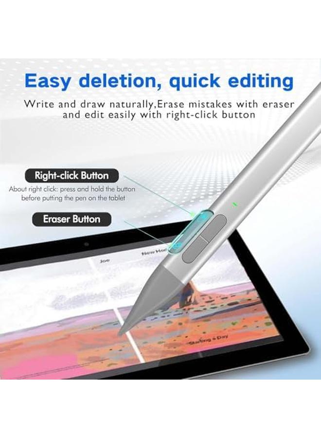إيروريكس قلم Slim Pen 2 لجهاز Microsoft Surface مع ممحاة ضغط 4096 ومانع لمس راحة اليد بزر الفأرة الأيمن لجهاز Surface Pro 11 و10 و9 و8 و3 وX وSurface Go و3 و1 وBook و3 و1 وLaptop1 و3 وSurface Studio و2 Plus و2 و1 - Image 2