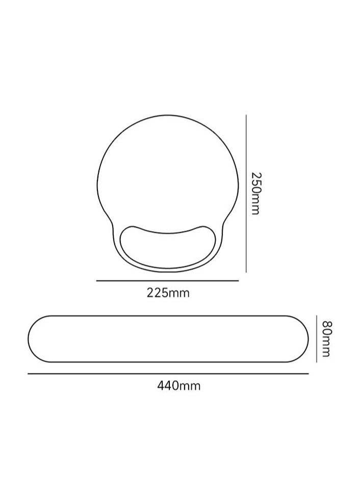 مجموعة مسند معصم مريح للماوس، مسند معصم للوحة المفاتيح من الإسفنج المرن - Image 2