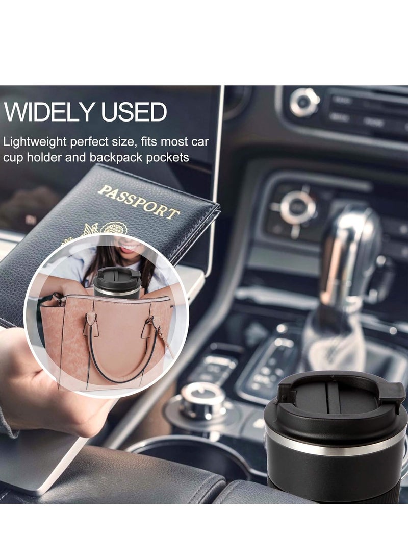 Travel Mug, Stainless Steel Thermal Mug, Vacuum Flask, Leakproof Tumbler, Coffee Mug Bpa Free Easy-Clean Lid, 510ml, Black  - Image 4