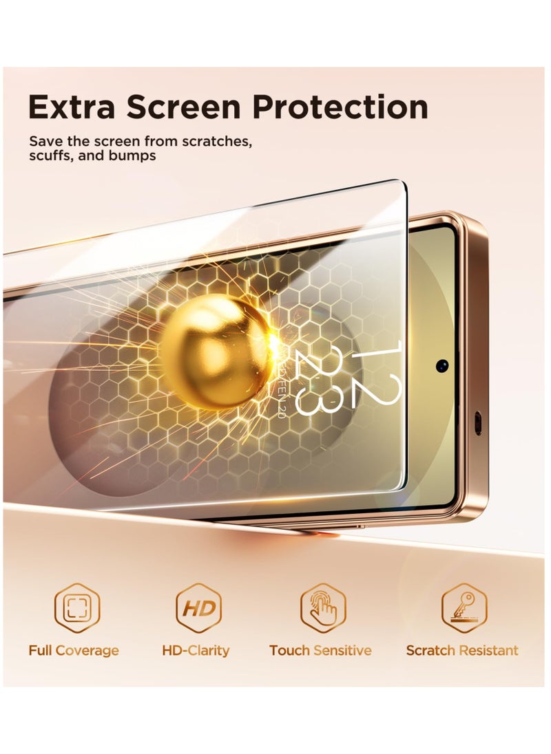 GolbinBox Magnetic Case Compatible with Samsung Galaxy S25 Ultra Compatible with MagSafe [Full Camera Protection][Screen Protector] Shockproof Plating Clear Phone Cover for Galaxy S25 Ultra(Rose Gold/Clear)  - Image 5