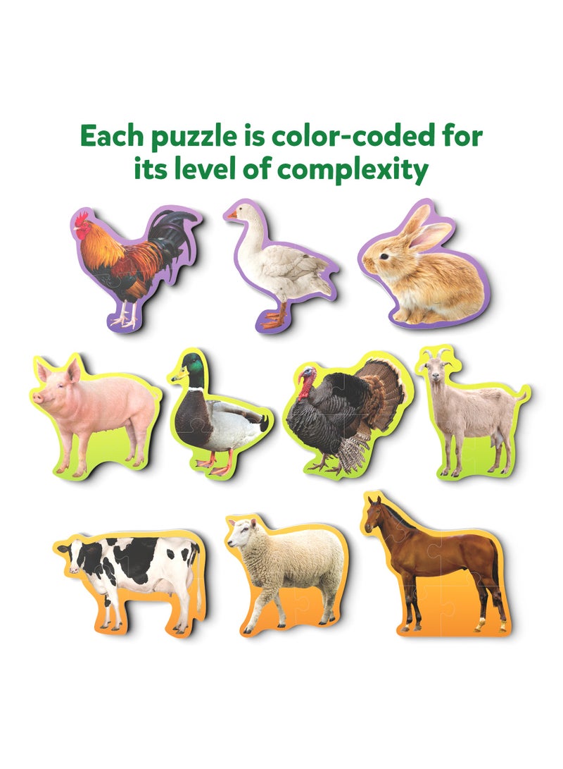Skillmatics Step by Step Puzzles - 40 Piece Jigsaw & Toddler Puzzle, Montessori Educational Toy for Boys & Girls, Farm Animals, Travel Friendly, Gifts for Kids Ages 3, 4, 5 and Up - Image 4