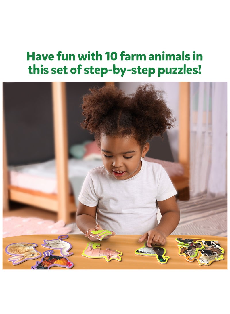 Skillmatics Step by Step Puzzles - 40 Piece Jigsaw & Toddler Puzzle, Montessori Educational Toy for Boys & Girls, Farm Animals, Travel Friendly, Gifts for Kids Ages 3, 4, 5 and Up - Image 3