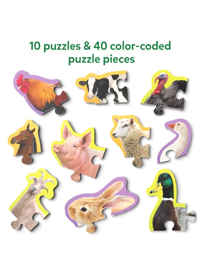 Skillmatics Step by Step Puzzles - 40 Piece Jigsaw & Toddler Puzzle, Montessori Educational Toy for Boys & Girls, Farm Animals, Travel Friendly, Gifts for Kids Ages 3, 4, 5 and Up - Image 2