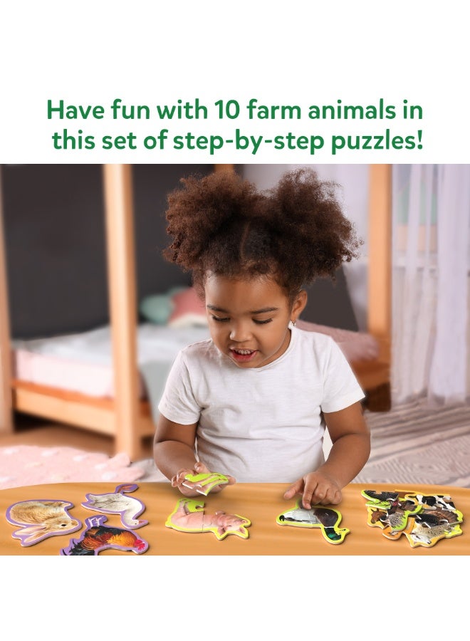 Skillmatics Step by Step Puzzles - 40 Piece Jigsaw & Toddler Puzzle, Montessori Educational Toy for Boys & Girls, Farm Animals, Travel Friendly, Gifts for Kids Ages 3, 4, 5 and Up - Image 3