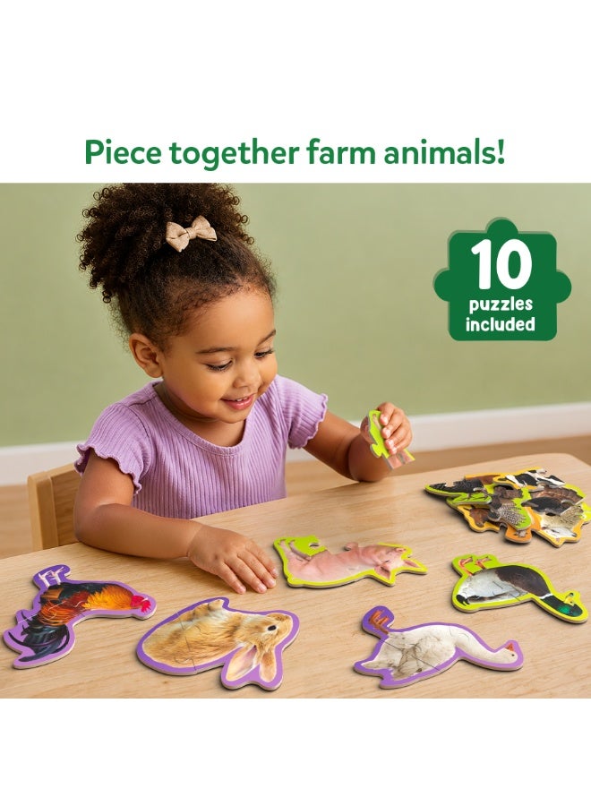 Skillmatics Step by Step Puzzles - 40 Piece Jigsaw & Toddler Puzzle, Montessori Educational Toy for Boys & Girls, Farm Animals, Travel Friendly, Gifts for Kids Ages 3, 4, 5 and Up - Image 2