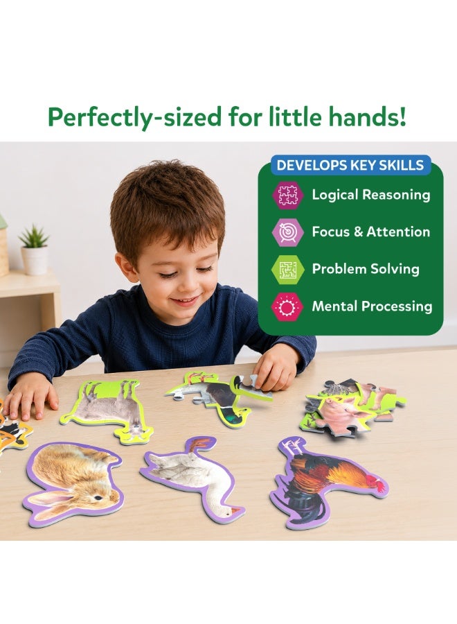 Skillmatics Step by Step Puzzles - 40 Piece Jigsaw & Toddler Puzzle, Montessori Educational Toy for Boys & Girls, Farm Animals, Travel Friendly, Gifts for Kids Ages 3, 4, 5 and Up - Image 4