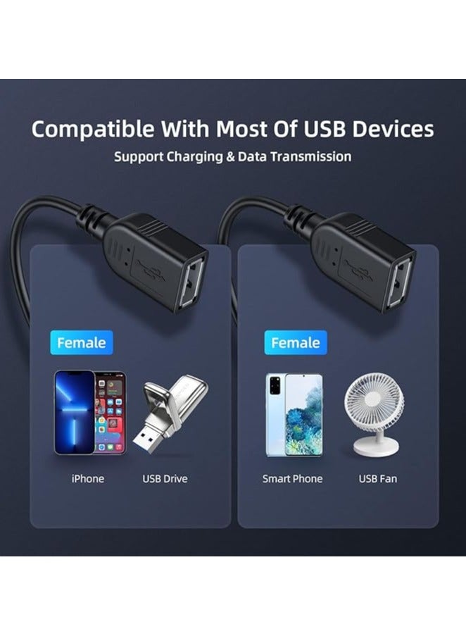 erorex USB 2.0 A Male to 2 Dual USB Female Jack Y Splitter Hub Power Cord Extension Adapter Cable - Image 5