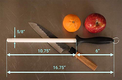 Wedgek HXT Ceramic Thick Sharpening Rod and Angle Guides, 11-Inch Shatter Resistant, White 1500 Grit - Image 3
