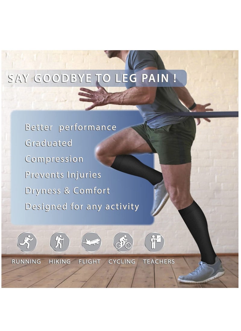 KASTWAVE - Copper Compression Socks For Men & Women Circulation-Best For Medical Running Hiking Cycling 15-20 mmHg L/XL - Image 1