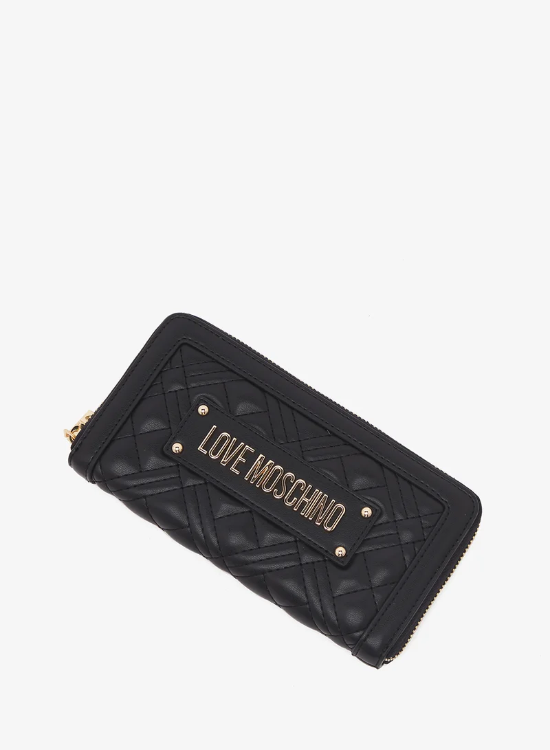 لوف موسكينو Logo zip through long wallets