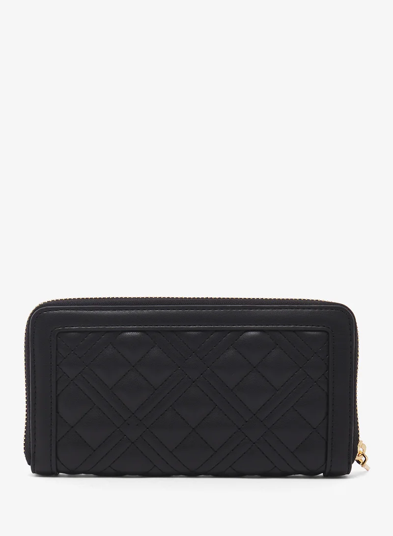 لوف موسكينو Logo zip through long wallets