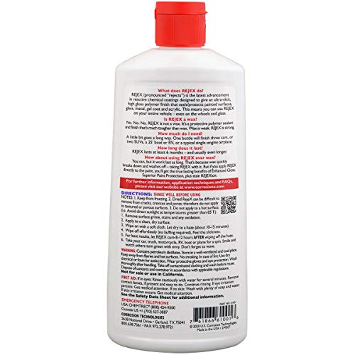 RejeX Corrosion Technologies RejeX 61001 (12 fl oz) – High Gloss Finish That Protects | For All Vehicles | Synthetic Paint and Surface Sealant | Lasts 3X Longer Than Any Wax | Nothing Sticks But The Shine! - Image 2
