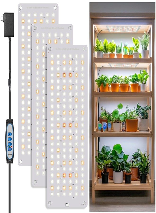 Aumtrly - Grow Light, Full Spectrum Under Cabinet, Plant Lights for Indoor Growing, 3 Panels, Lightweight Plant Light Panel with UL Adapter, Large Area Lighting, - Image 1