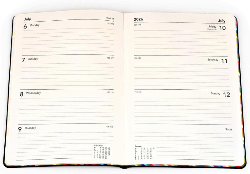 Collins - Edge Rainbow - 2026 12 Month Calendar Year Planner, Week-To-View Diary, A5 Soft Cover - Red (ED153.U15-26) - Image 4
