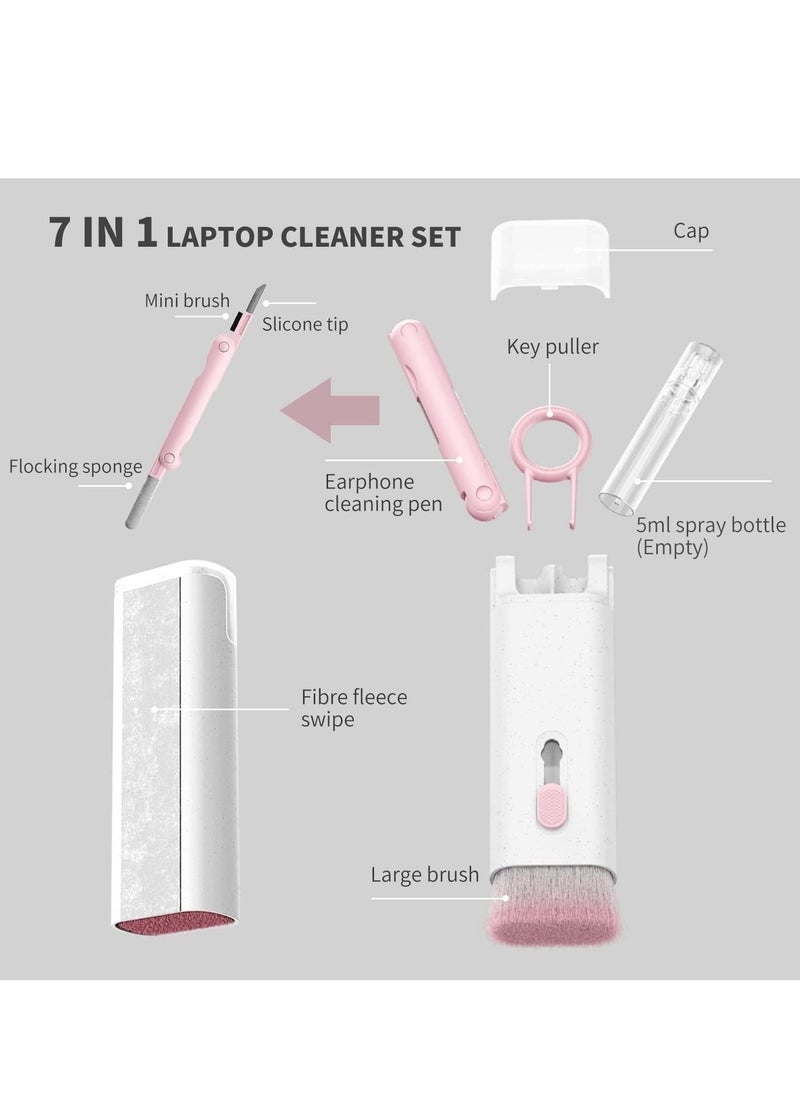Generic - Laptop Cleaner, 7 in 1 Keyboard Cleaner Set, Computer MacBook Earphone Cleaning Kit, Tablet and Screen Dust Brush Including Soft Sweep, Swipe, 3 in 1 Airpod Cleaner Pen, Key Puller and Spray Bottle - Image 1