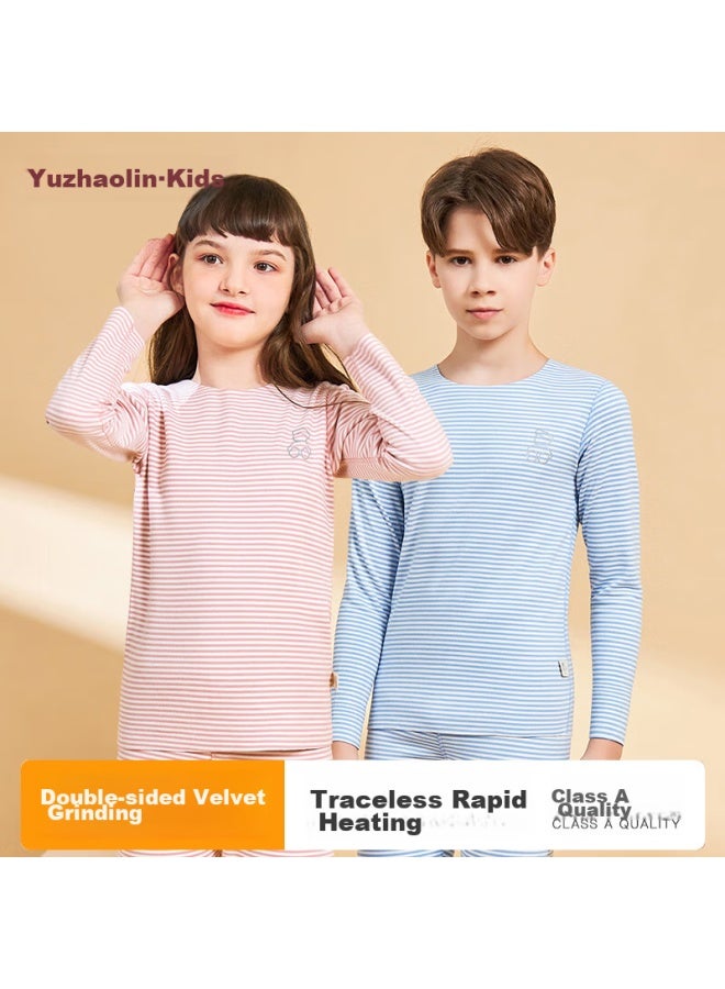 Yuzhaolin Children's Autumn Underwear Set, Boys' And Girls' Thermal Underwear For Fall And Winter, Seamless Base Layer Sleepwear For Toddlers And Older Children - Image 1