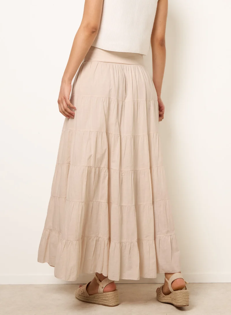 بلو فانيلا Jersey Band Tiered Skirt