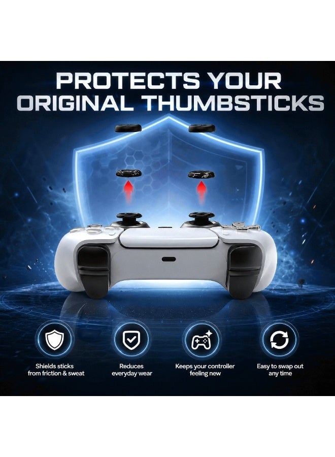 دوبي فوميس الكترونيكس أغطية سيليكون لأزرار التحكم (Thumb Grips) من DOBE لأجهزة PS5 / PS4 - عبوة من 6 قطع مانعة للانزلاق - Image 2