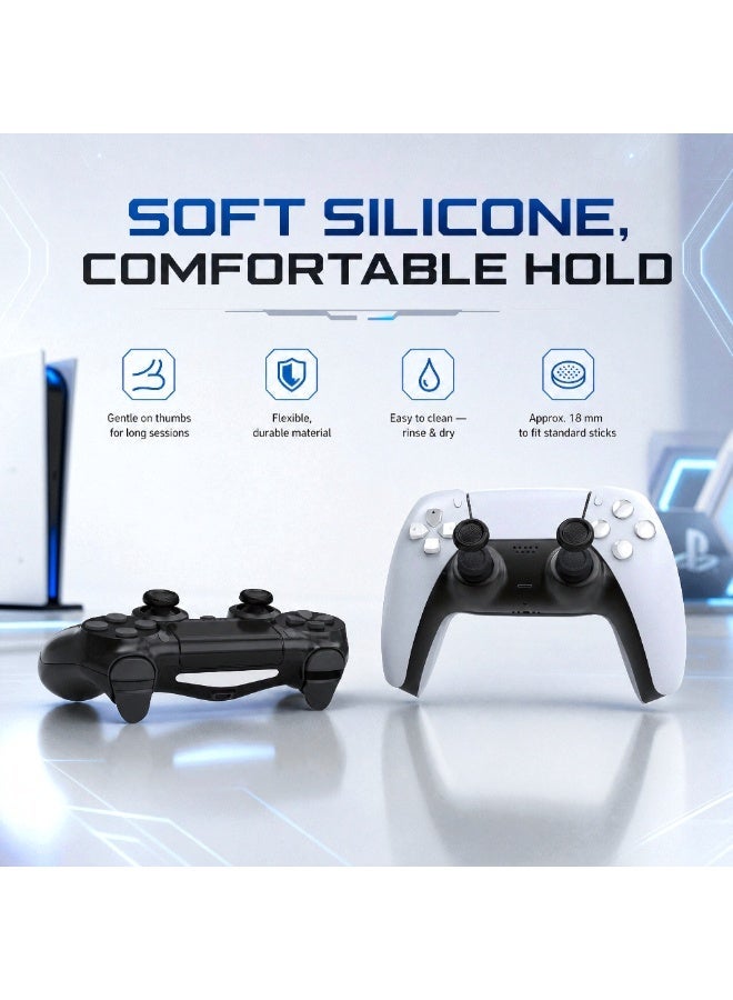 دوبي فوميس الكترونيكس أغطية سيليكون لأزرار التحكم (Thumb Grips) من DOBE لأجهزة PS5 / PS4 - عبوة من 6 قطع مانعة للانزلاق - Image 3