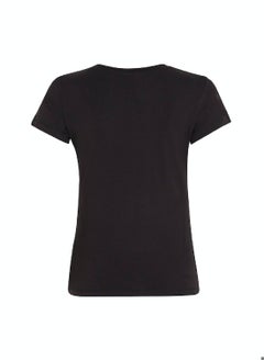 Calvin Klein Jeans Women's Slim T-Shirt - Cotton, Black  - Image 5
