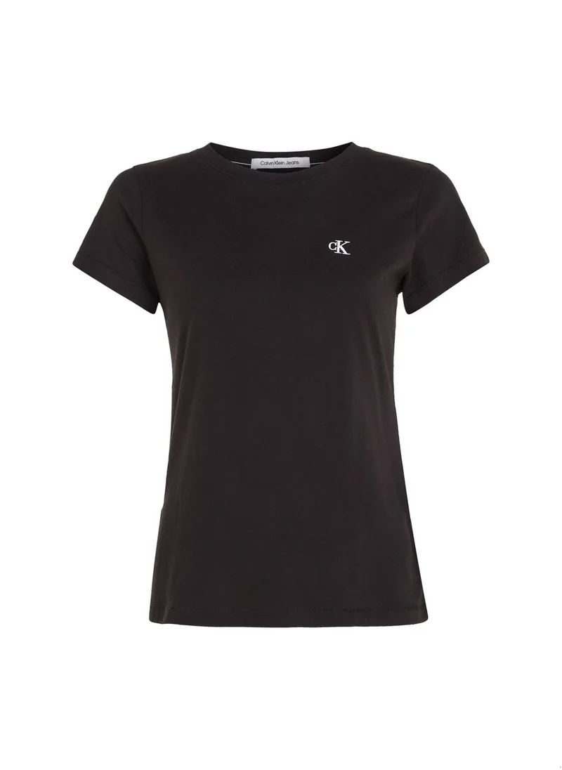 Calvin Klein Jeans Women's Slim T-Shirt - Cotton, Black