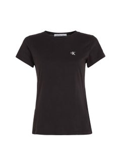 Calvin Klein Jeans Women's Slim T-Shirt - Cotton, Black  - Image 2