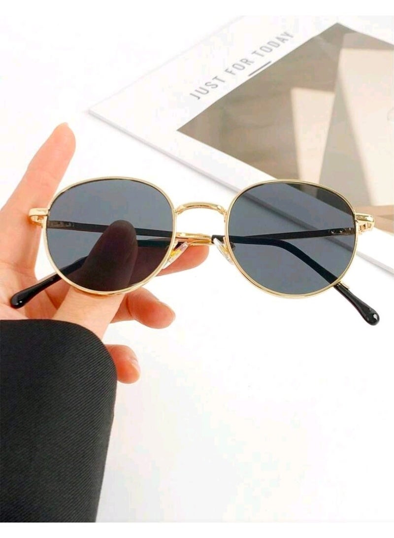 ريترو نظارات شمسية عصرية بإطار دائري صغير بتصميم ريترو للنساء - Image 3