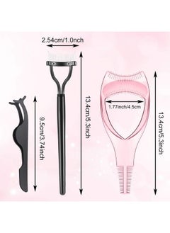 Patelai 7 Pieces Eyelash Mascara Tool Mascara Applicator Lash Guard Plasticeyelash Comb Separator Curler Tool Eyelash Tweezers Lash Extension For Women Girls (Black Pink)  - Image 3