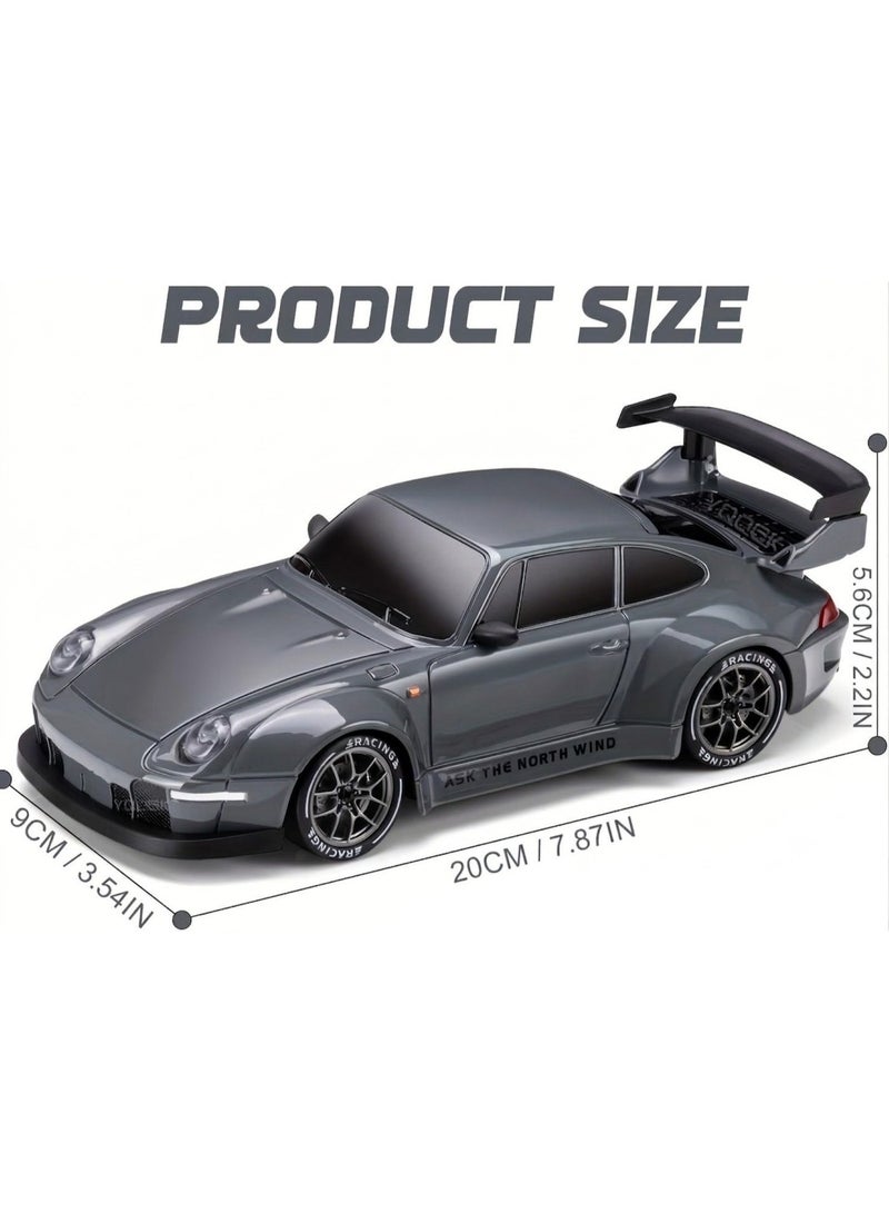 HOBB 1:24 Scale RC Drifting Car – High-Speed Remote Control Vehicle with LED Lights, 2.4GHz Wireless Controller and Rechargeable Battery - Image 3