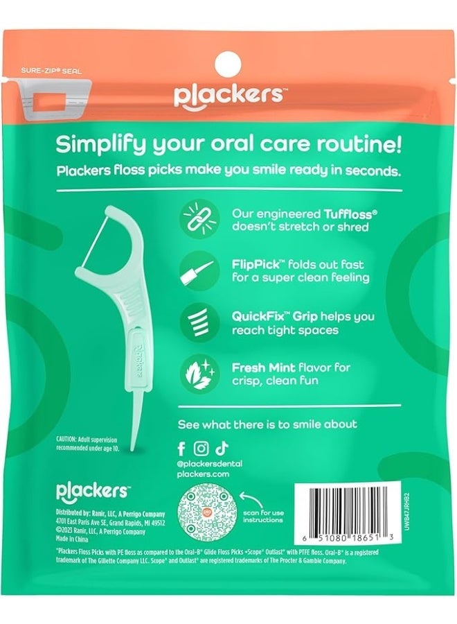 بلاكرز خيط تنظيف الأسنان بنكهة النعناع الطازج من بلاكرز، خيط مايكرو، عود أسنان قابل للطي، سوبر تافلوس، سهل التخزين مع إغلاق محكم بسوستة، 150 قطعة - Image 5