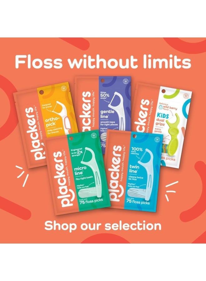 بلاكرز خيط تنظيف الأسنان بنكهة النعناع الطازج من بلاكرز، خيط مايكرو، عود أسنان قابل للطي، سوبر تافلوس، سهل التخزين مع إغلاق محكم بسوستة، 150 قطعة - Image 4
