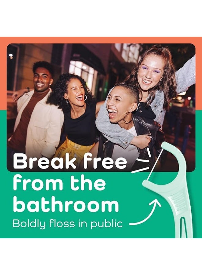 بلاكرز خيط تنظيف الأسنان بنكهة النعناع الطازج من بلاكرز، خيط مايكرو، عود أسنان قابل للطي، سوبر تافلوس، سهل التخزين مع إغلاق محكم بسوستة، 150 قطعة - Image 3