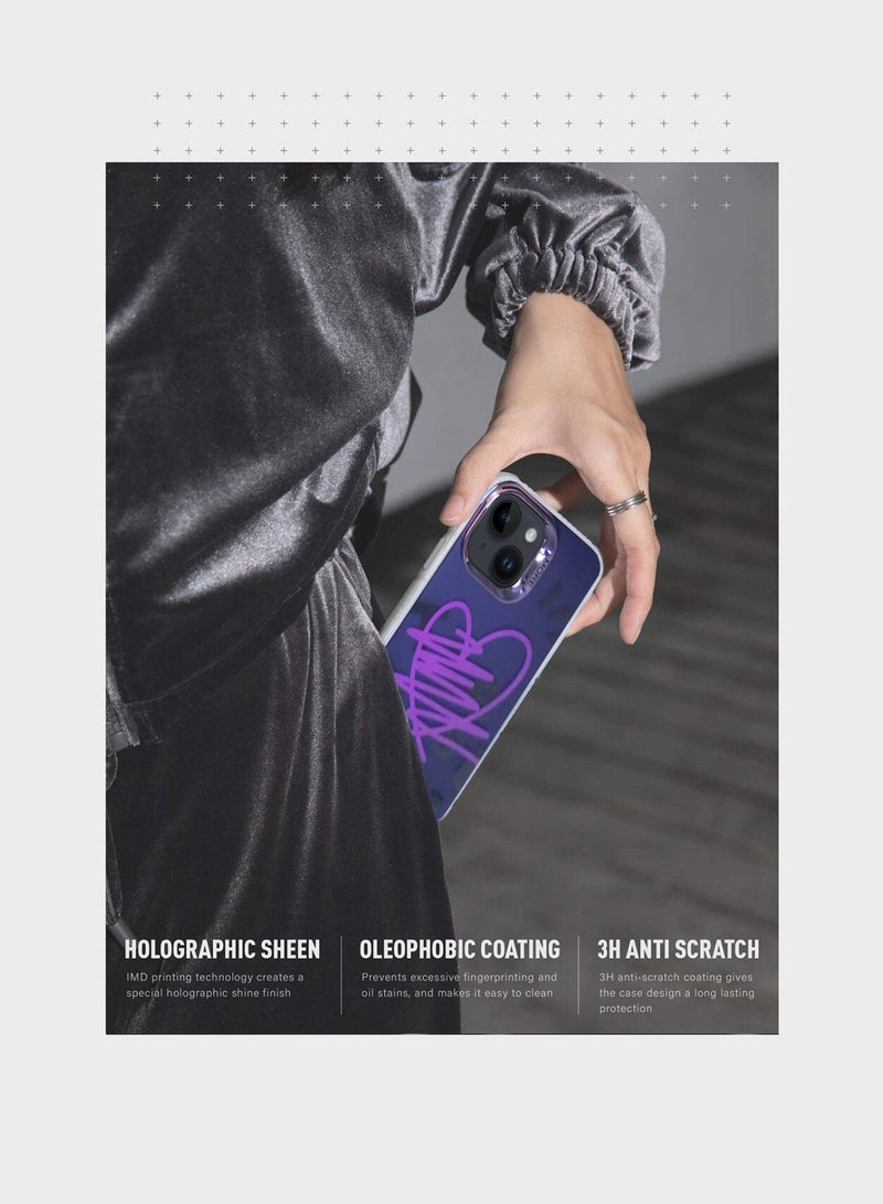 Wtech More Series Colorful Design Protective Case Cover For Apple iPhone 15 2023 Purple/Metallic - Image 5