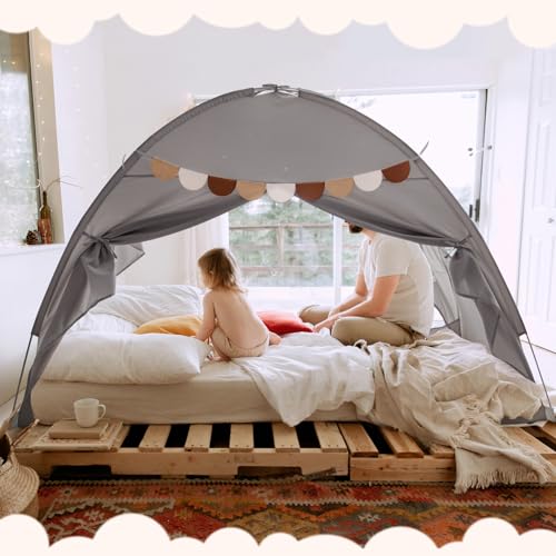 Sherilyn Bed Tent Bed Canopy Bunk Twin Size for Kids, Toddler Tent Indoor Floor Privacy Sleeping Tents Playhouse Drafty Room, Twin Bed Tents Blackout Space on Bed for Boys Girl Birthday, House Gift - Image 3
