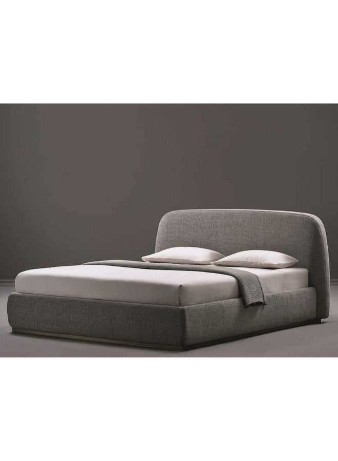 Al Home King Bed SizeWood  200x160x120 cm - Grey - Image 1