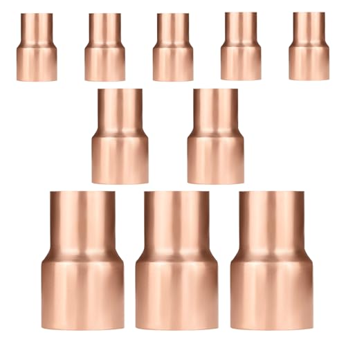 EFIELD Pack of 10 EFIELD 34 X 12 Copper Coupling Reducer Cx C Sweat Connection LF Copper Plumbing Fittings34X12COPPER035 - Image 1