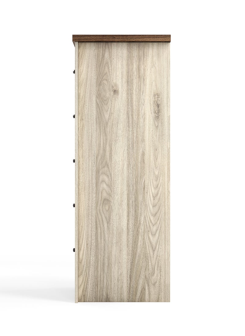 LINSY HOME - LINSY HOME -  Wood Dresser Chest, closet Cabinet With 5 Drawers , Dressers Organizer for Bed Room Living Room, Closet, Nursery,Beige  Color, size 67.7L*39.8W*108.4H cm - Image 1