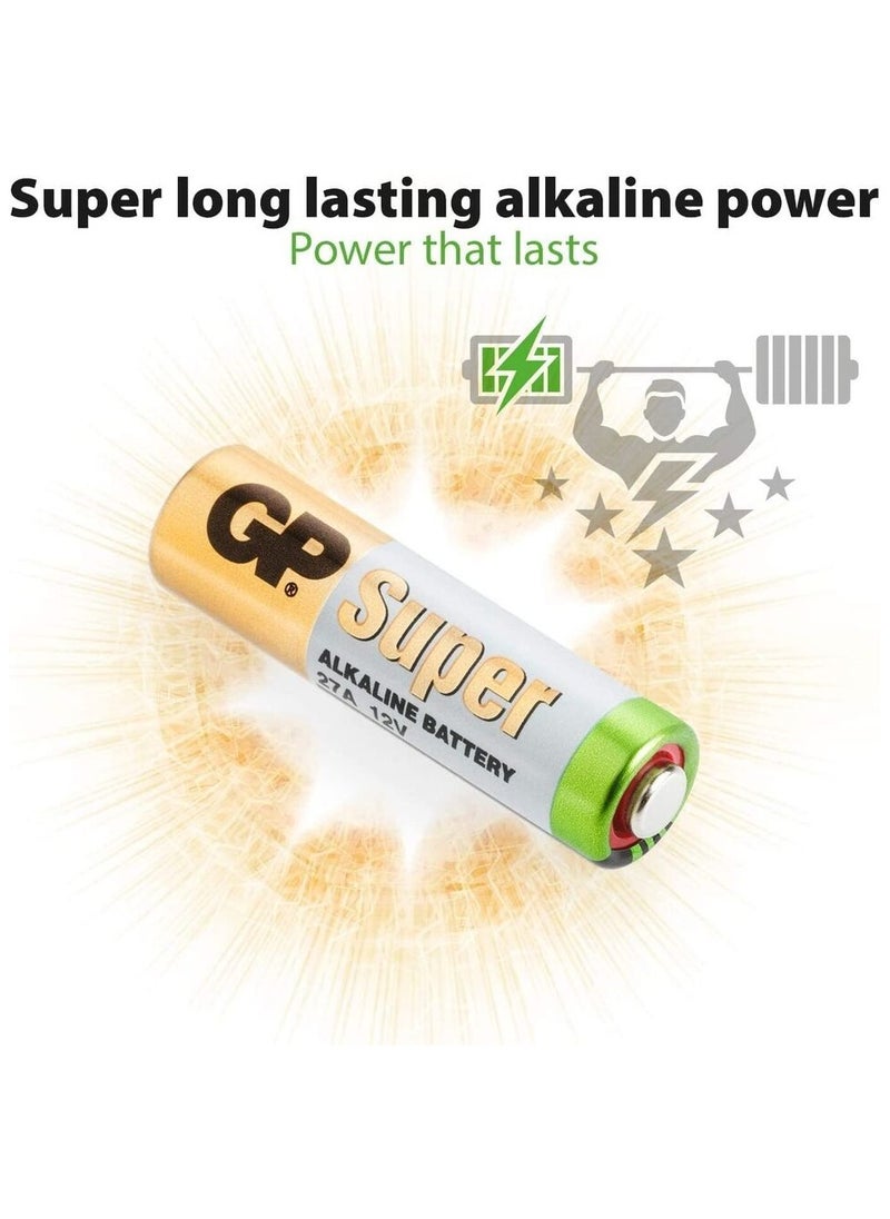 جي بي 10-Pieces GP Super 27A High Voltage 12V Alkaline Batteries  - Image 2