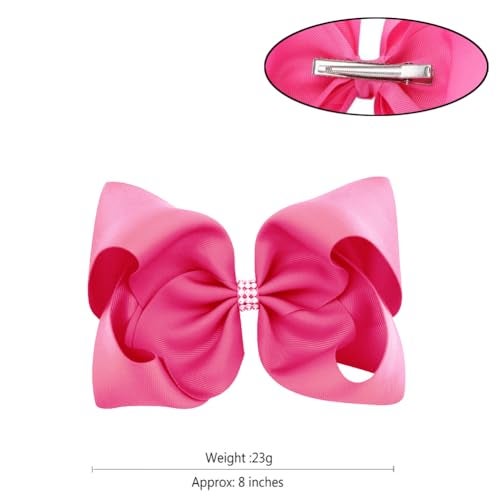 BGFKS 5 Layered Tulle Tutu Skirt for Girls with Hairbow, Ballet Dressing Up Kid Tutu Skirt Hot Pink - Image 2