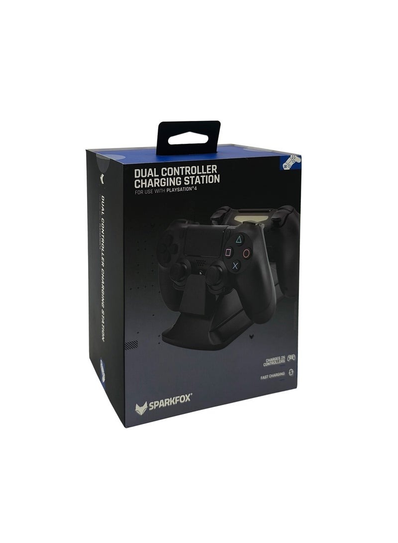 SPARKFOX Dual Controller Fast Charging Station for Dualshock 4 Controller PlayStation 4 (PS4) - Image 4