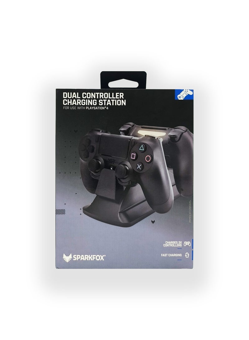 SPARKFOX Dual Controller Fast Charging Station for Dualshock 4 Controller PlayStation 4 (PS4) - Image 3