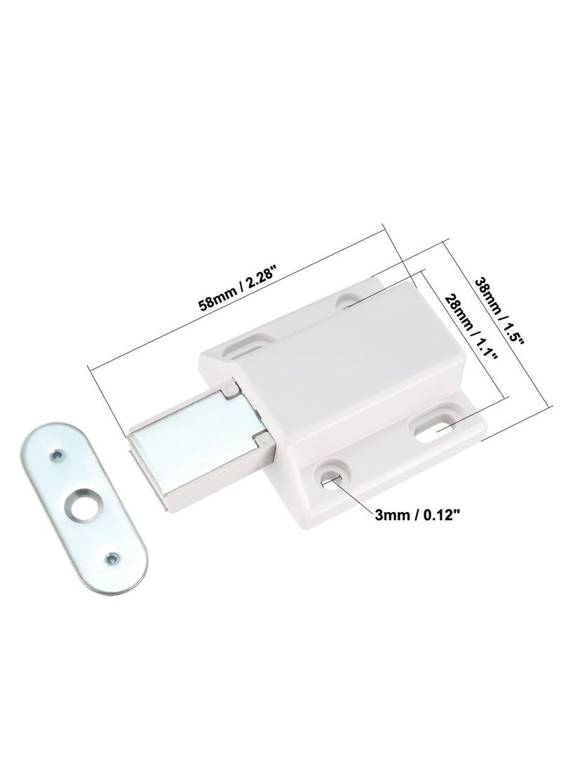 TOUHIA TOUHIA Magnetic Touch Catch Latch Closures Plastic White for Cabinet Door Shutter5Pcs  - Image 2