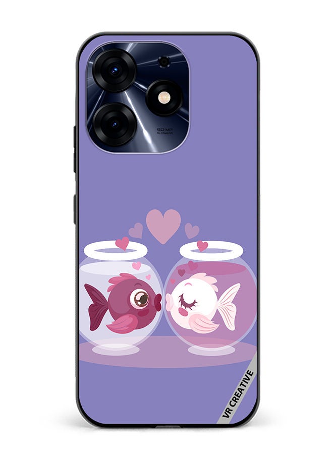 VR CREATIVE Protective Case Cover For Tecno Spark 10 Pro Love Fish Design Multicolour - Image 1