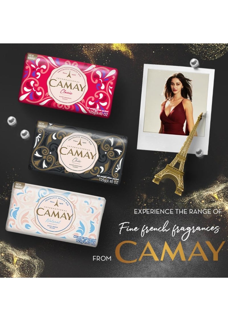 Camay Chic International Beauty Bath Bar | Beauty Bathing Soap | French Fragrance | For All Skin Types 125g - pzsku/Z57B42E7DA306D9353FB6Z/45/_/1732525588/96a60e8c-5218-4a54-8f47-a956b1a60a1d