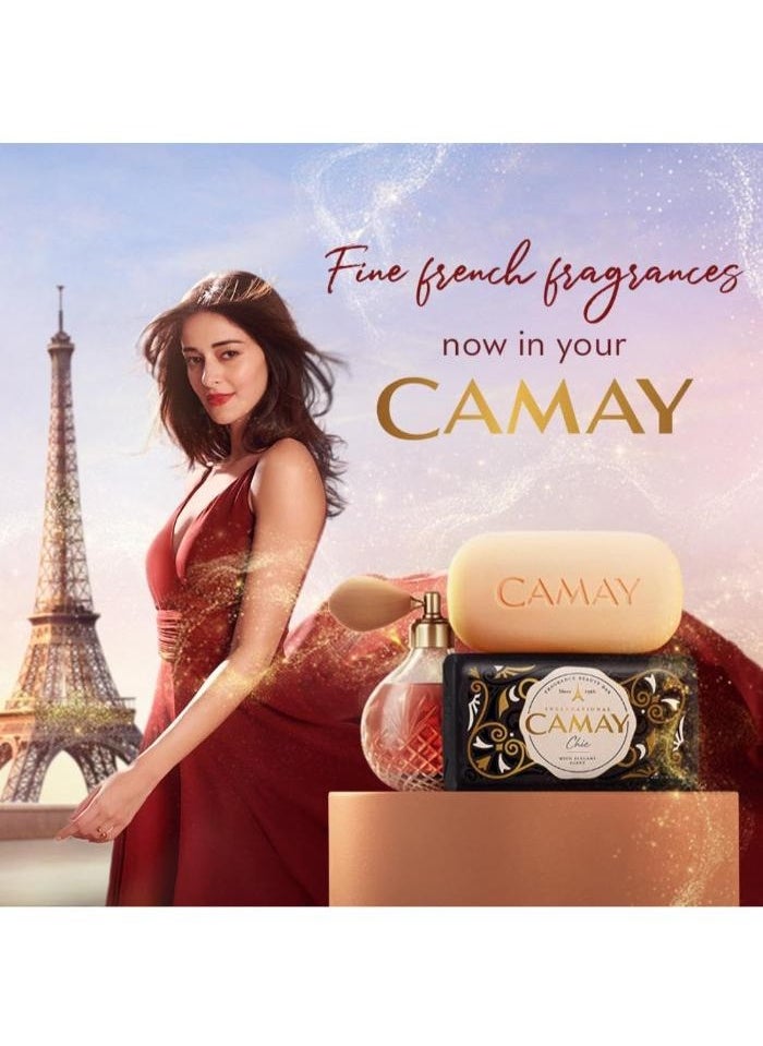 Camay Camay Chic International Beauty Bath Bar | Beauty Bathing Soap | French Fragrance | For All Skin Types 125g  - Image 2