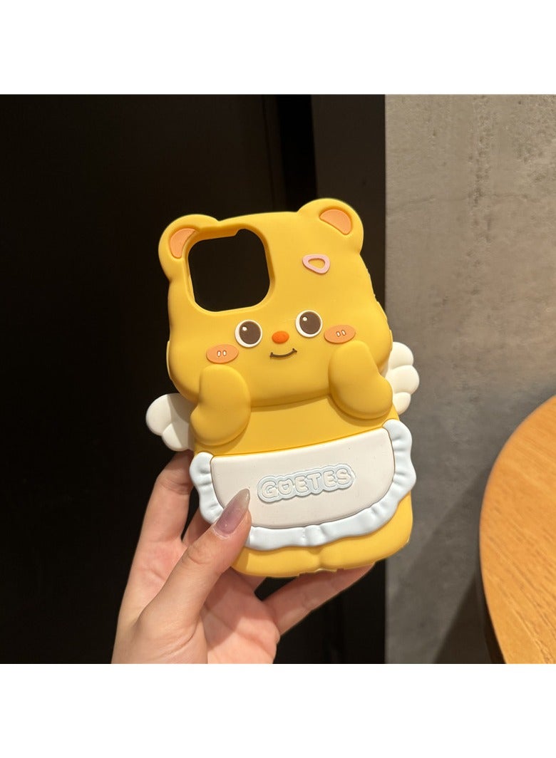 عام حافظة هاتف ريترو ثلاثية الأبعاد لطيفة لهاتف آيفون 15، حافظة هاتف كرتونية من السيليكون الناعم بشخصيات نسائية مراهقة للأطفال، شخصيات نسائية مبدعة - Image 5