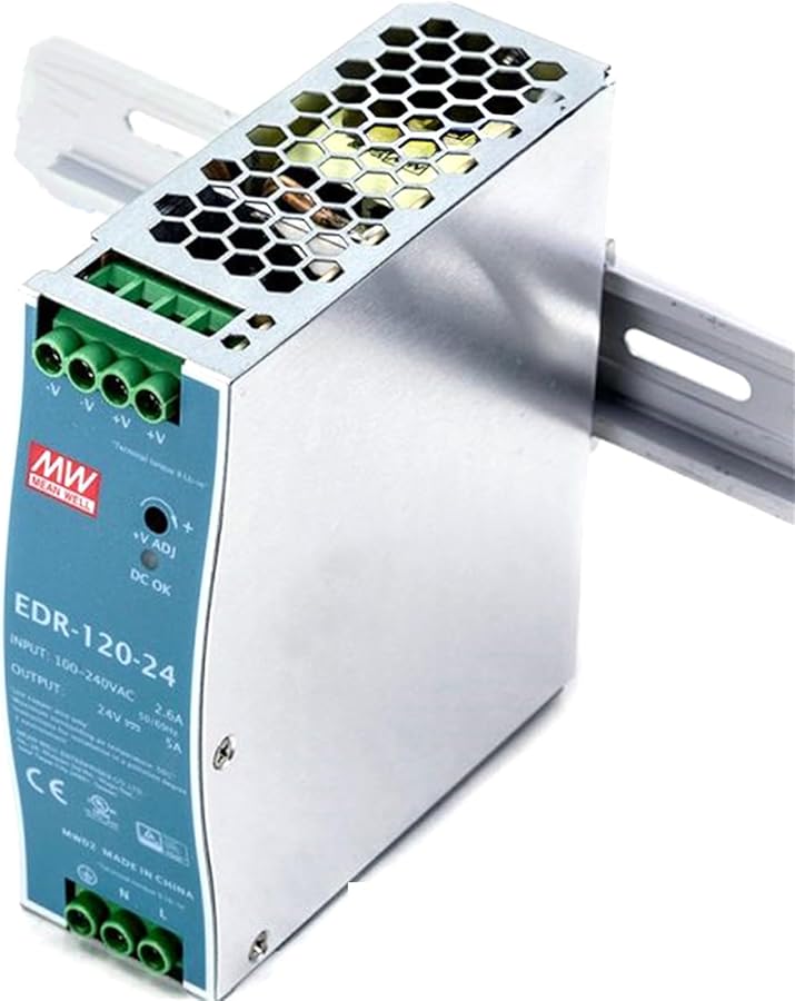 EDR 120 24 24V 5A 120W AC DC Slim DIN Rail Power Supply 87 5 High Efficiency UL508 Certified - Image 2