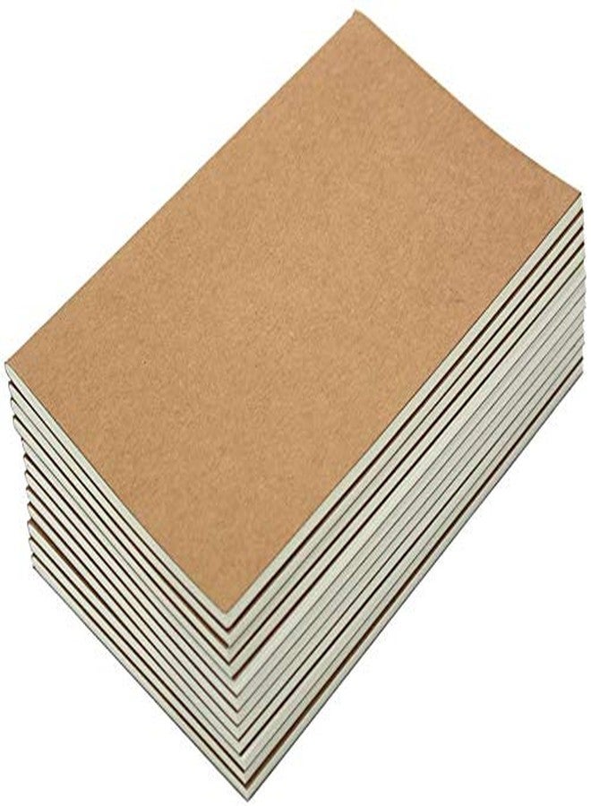 INNAXA Travel Journal Set with 12 Notebook Journals for Travelers - A5 Size-21cm x 14cm - 64 Blank-Natural Shade Pages, Black/White/Kraft Brown Cover (Blank) - Image 2