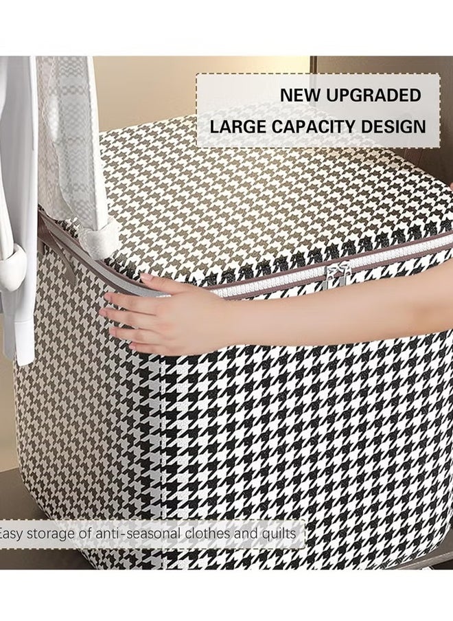 Generic - Clothes Storage Box, Large Capacity Storage Bag, Storage Box With Double Side Handles, Two-Way Zipper Clothing And Quilt Storage Bag, Wardrobe Storage Box, Thickened Storage Bag, Suitable For Clothes, Blankets, Quilts, Sheets, Pillows And Toys, Etc. (140 Liters) - Image 1